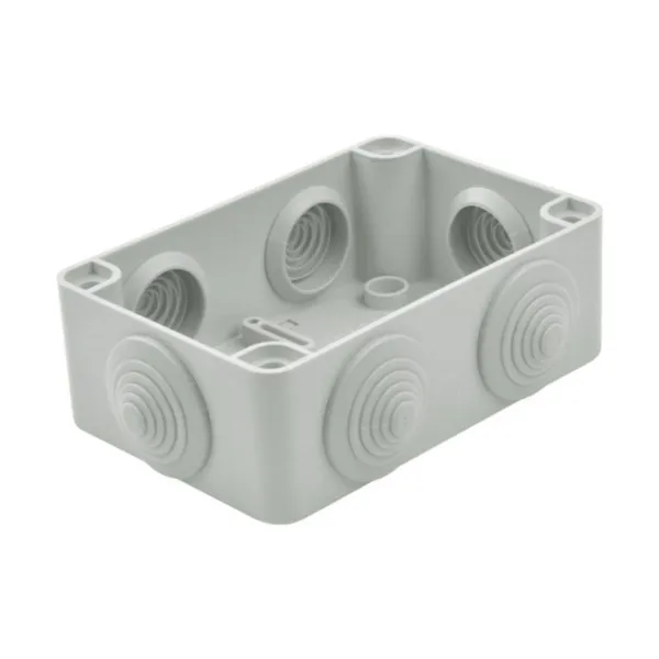 Abzweigkasten Aufputz 123x123x55 Grau PS/ABS Hermetisch IP65 6 Kabelverschraubungen Pawbol S-BOX 206 – Bild 2
