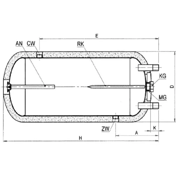 Boiler 2-Wärmetauscher ohne Heizelement 120l Polystyrol Elektromet WGJ-g MAX – Bild 2