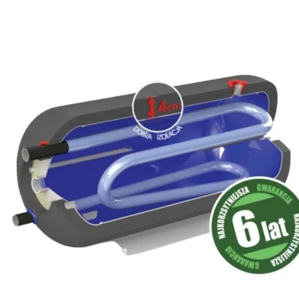 Boiler 2-Wärmetauscher ohne Heizelement 120l Polystyrol Elektromet WGJ-g MAX – Bild 4