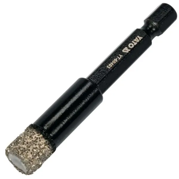 Diamantbohrer 10mm 1/4″ zum Nass- und Trockentrennen von Steinzeug Yato YT-60403