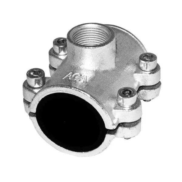 Dichtschelle OBD 1″ mit Abgang 3/4″ IG DN25 Temperguss AGA 12010031