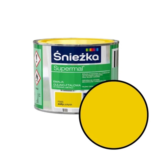 Emaille Supermal Öl-Alkyd 0,2L gelb Glanz F565 Śnieżka