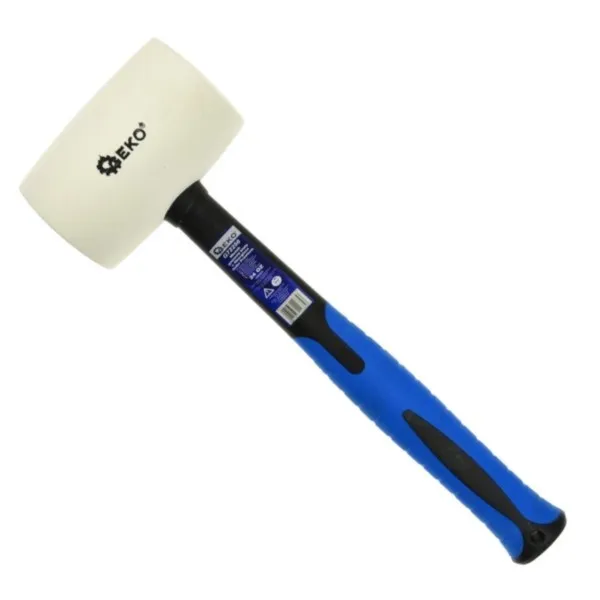 Gummihammer 850g Glasfasergriff weiß Geko G72256 24oc