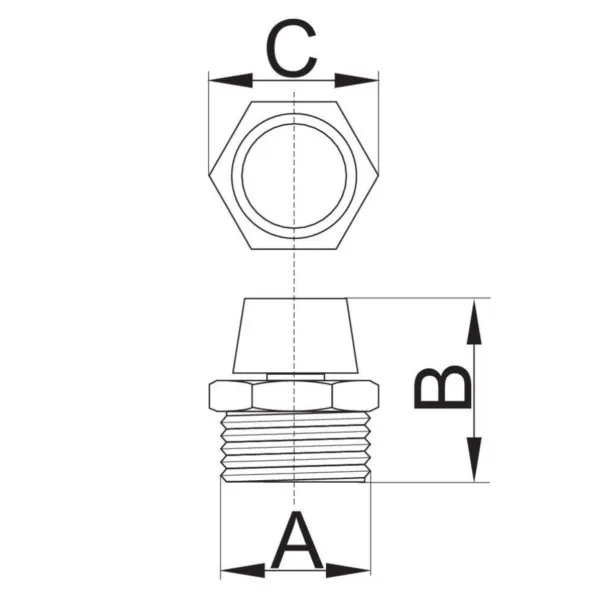 Heizkörperentlüfter 1/2” Knopf Hydroland – Bild 2