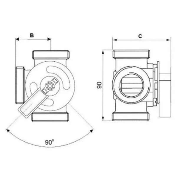 Heizungsmischer 3-Wege-Ventile 5/4″ Wita MI3 Kv-15 – Bild 3