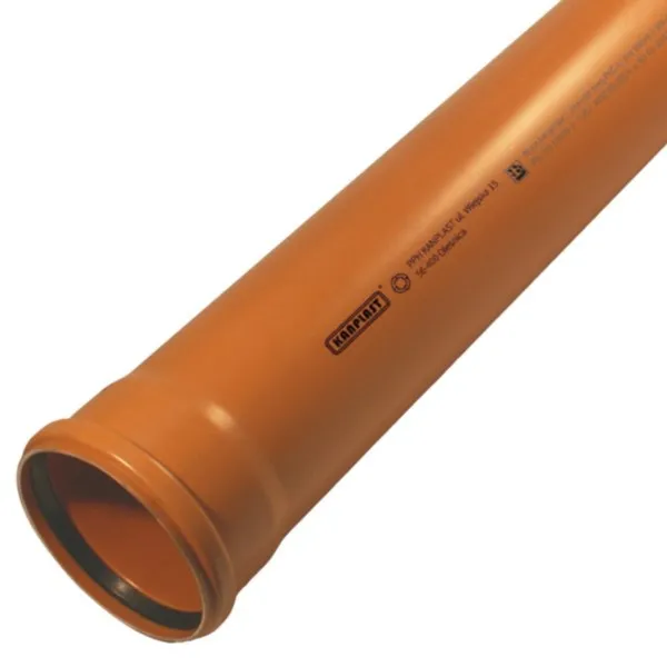 KG-Rohre PVC 160x500x3,2mm Kanalgrundrohre orange SN 2 Kanplast KZ-RV-06-0-05-2W-P