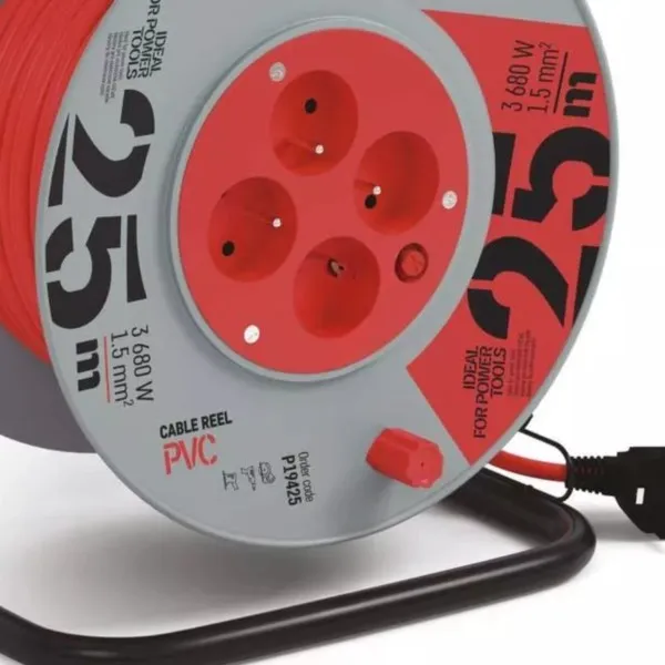 Kabeltrommel 25m 3×1,5mm² PVC 4x230V IP20 Emos P19425 – Bild 2