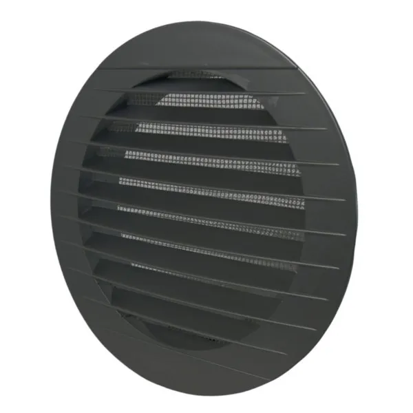 Lüftungsgitter ⌀150mm Kunststoff Graphit mit Netz KRO Dospel 007-0186 G