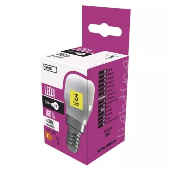 LED-Leuchtmittel E14 1,8W 160lm 4000K Neutralweiß 230V für Kühlschrank Emos Z6913 – Bild 2