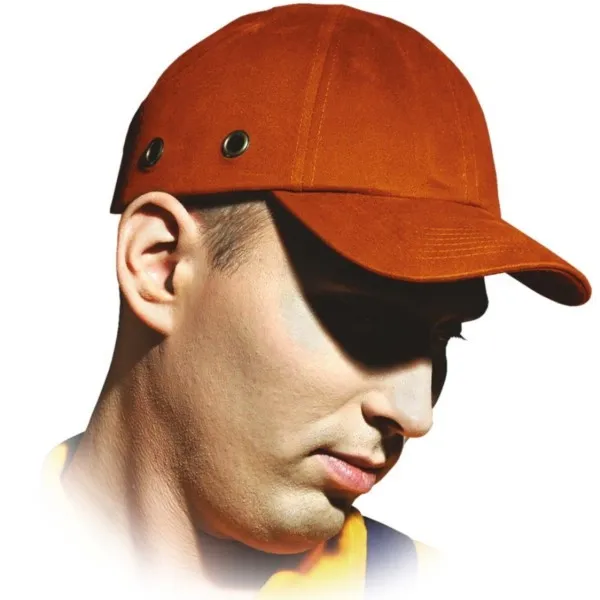 Leichter Industriehelm Reis BUMPCAP Größe 54-59 orange Baumwolle 100%