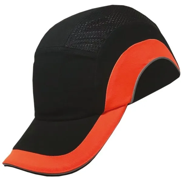 Leichter Industriehelm Reis BUMPCAPMOVE Größe 54-59 schwarz-orange Baumwolle 100%