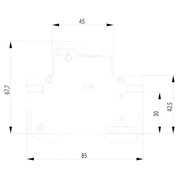 Leitungsschutzschaltey 1P B 25A Etimat 10kA ETI 002121718 – Bild 2