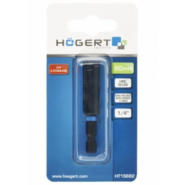 Magnet-Bithalter 1/4” 60mm hex Högert HT1S682 – Bild 2