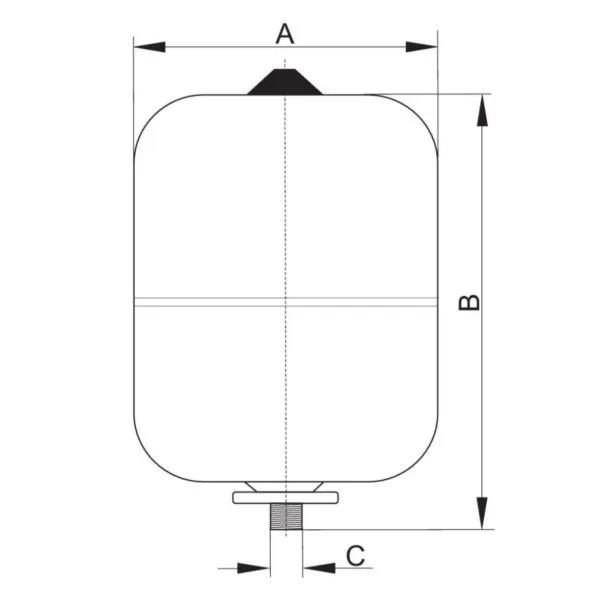Membran-Druckausdehnungsgefäße für Trinkwasser 12L 10bar weiß Ibaiondo NP.CWU.12.IB – Bild 2