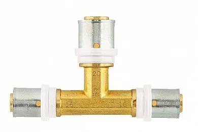 Pressfitting T-Stück 20x26x20 TH für Mehrschichtverbundrohr Herz P722006 – Bild 2