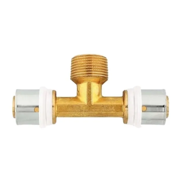 Pressfitting T-Stück 26×3/4″x26 AG TH für Mehrschichtverbundrohr Herz P722652