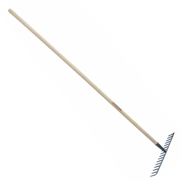 Rechen 41cm gehärtet 16 Zinken Holzstiel 152cm Pawłowski G16