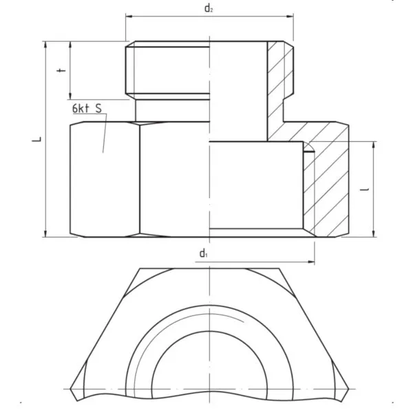 Reduktion messing 3/4” x 1/2” IGxAG muffe nippel 5111 Perfexim 07-211-2015-000 – Bild 2