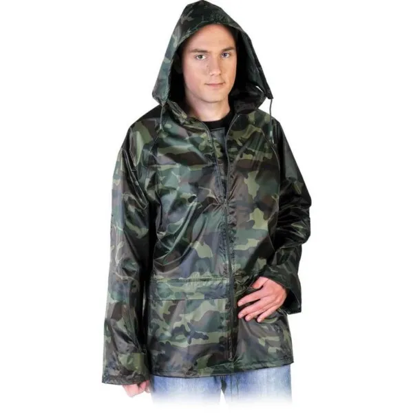 Regenjacke Arbeitsjacke Haube Reis KPNP tarnung Größe 3XL