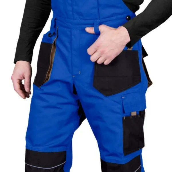 Schützende Latzhose isoliert blau Größe XXL Hollman 194/124/112cm Reis LH-FMNW-B-NBS – Bild 3