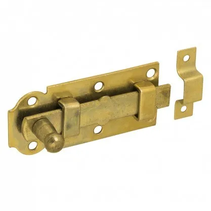 Schlossriegel flach 100x45x6,0 mm gelbes Zink W 100