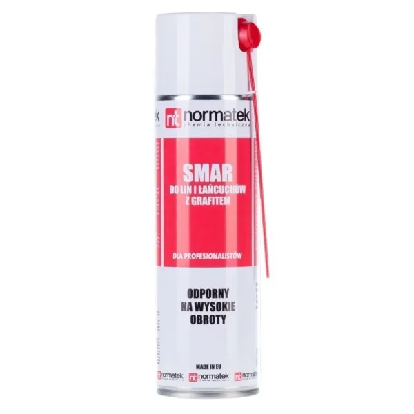 Schmiermittel für Seile und Ketten Spray mit Graphit 500ml Normatek NT1015-G