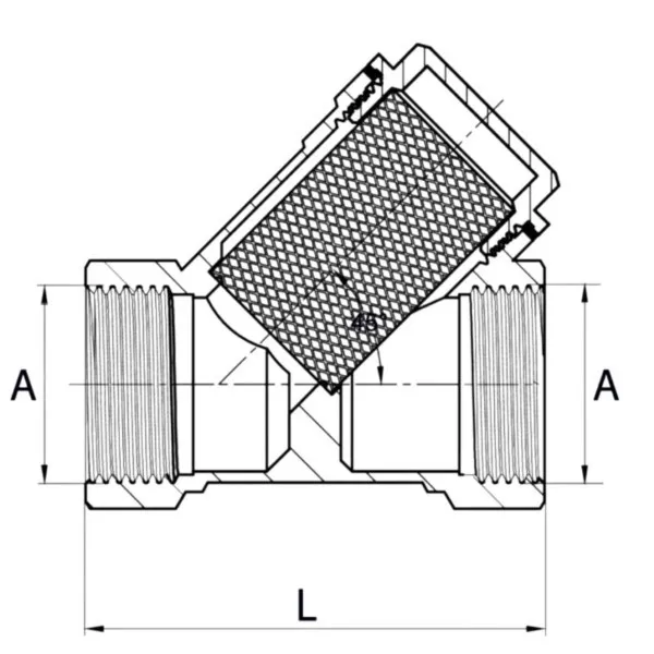 Schrägsitzfilter 1/2″ Diamond ART.15-15 – Bild 2