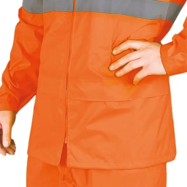 Schutzanzug gegen Regen XXXL orange Reis KPL-RAINER-PXXXL – Bild 2