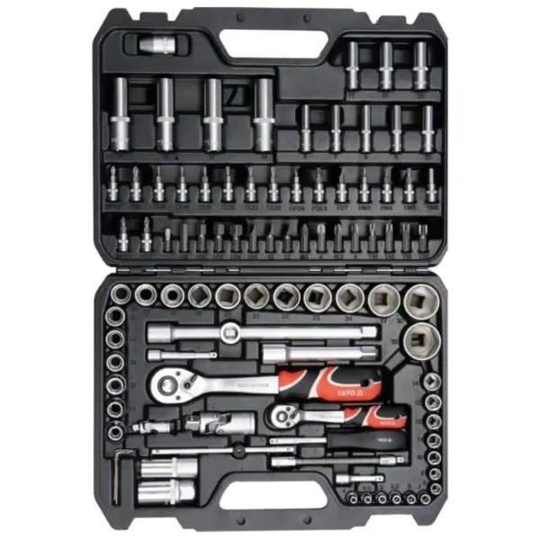 Steckschlüssel und Bits Satz im Koffer 94-Teile Yato YT-12681 – Bild 4