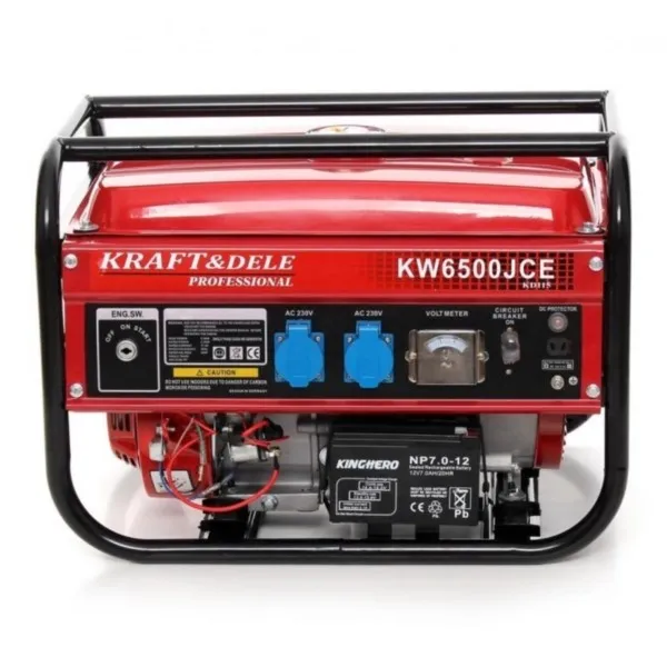 Stromerzeuger 2500 W 230 V 12 V benzin 6,5 PS Kraft&Dele KD115