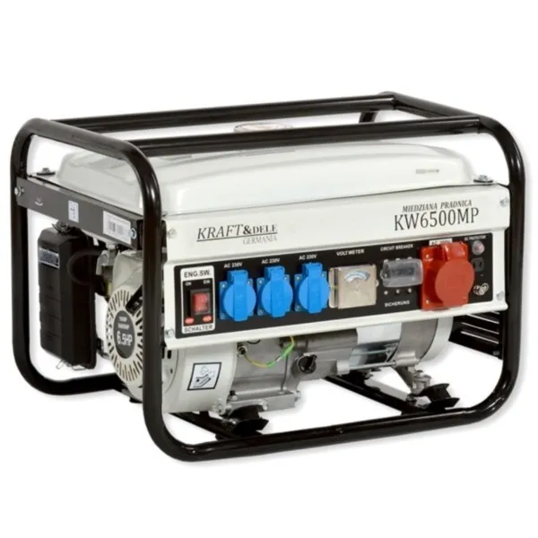 Stromerzeuger 2500 W 380 V 230 V 12 V benzin 6,5 PS Kraft&Dele KD105 Cu