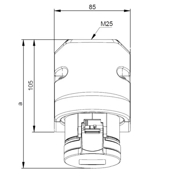 Wandsteckdose 16A 4P 400V IP44 PCE 114 – Bild 2