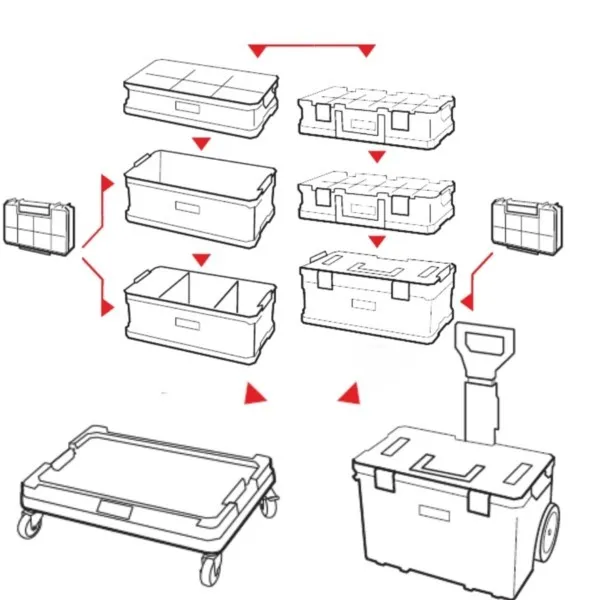 Werkzeugkasten Behälter 53x30x13cm Qbrick System TWO Box 100 Flex SKRQBOXTWO1FCZAPG001 – Bild 4