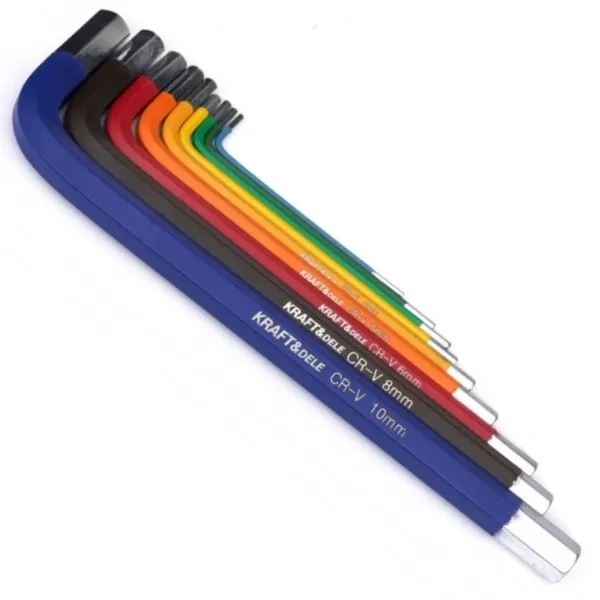 Winkelschlüsselsatz HEX 1,5-10 9-teilig Kraft&Dele KD11931 – Bild 4