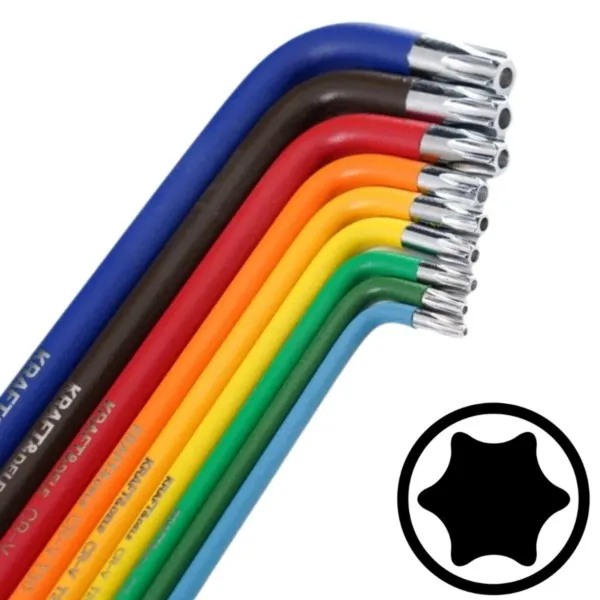 Winkelschlüsselsatz TX10-TX50 9-teilig Kraft&Dele KD11930