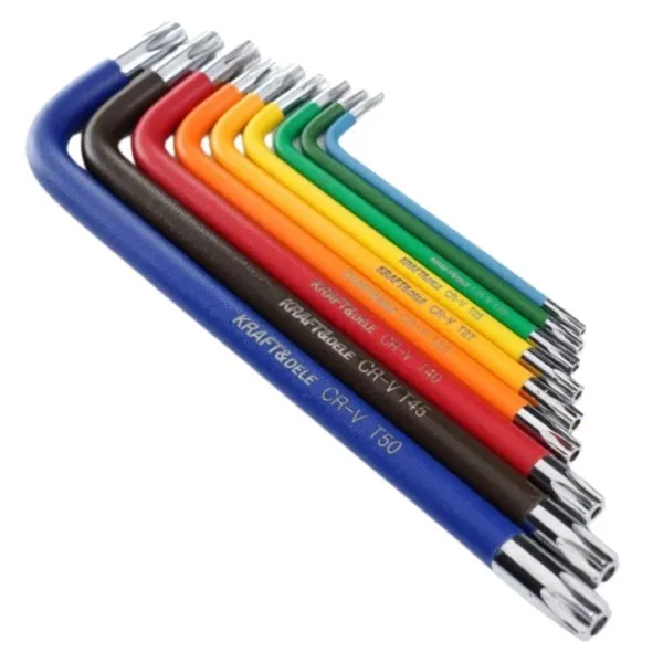 Winkelschlüsselsatz TX10-TX50 9-teilig Kraft&Dele KD11930 – Bild 3