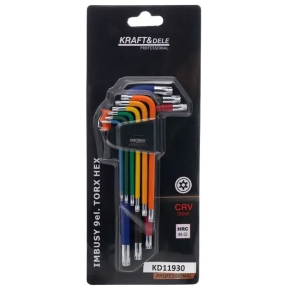Winkelschlüsselsatz TX10-TX50 9-teilig Kraft&Dele KD11930 – Bild 4