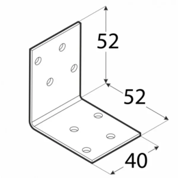 Winkelverbinder 52x52x40x2,0mm Holzverbinder KM 17 DMX 4117 – Bild 2