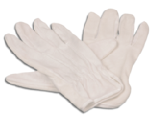 Trägerhandschuhe mit Noppen, Baumwolle