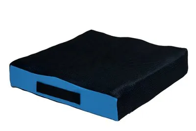Sitzkissen CUBE GEL mit Inko-Kombibezug Höhe 8 cm schwarz-blau 45 x 45 cm