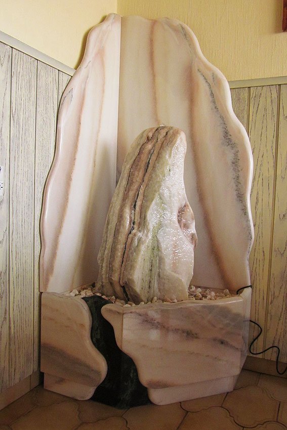 Sölker-Marmor-Quellstein-Brunnenanlage 170 cm