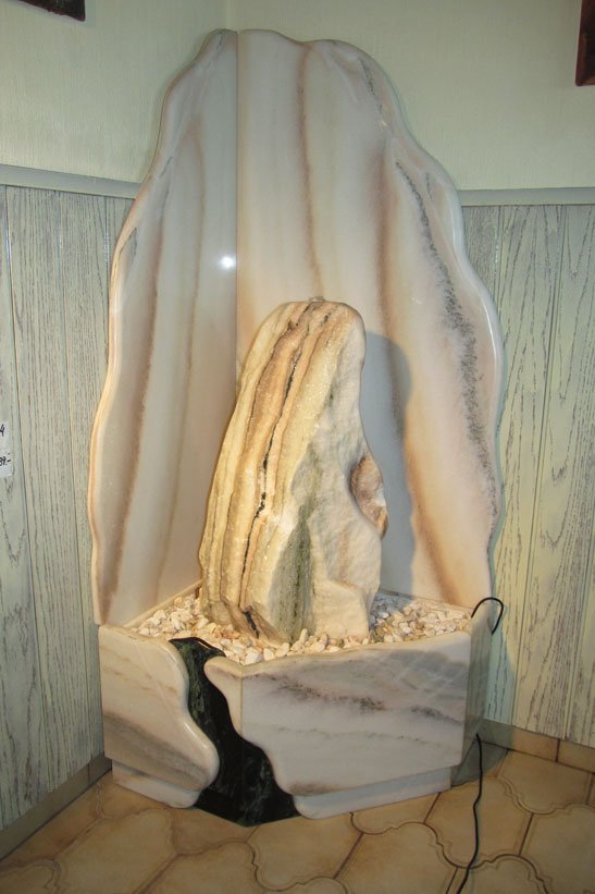 Sölker-Marmor-Quellstein-Brunnenanlage 170 cm – Bild 3