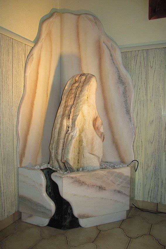 Sölker-Marmor-Quellstein-Brunnenanlage 170 cm – Bild 4