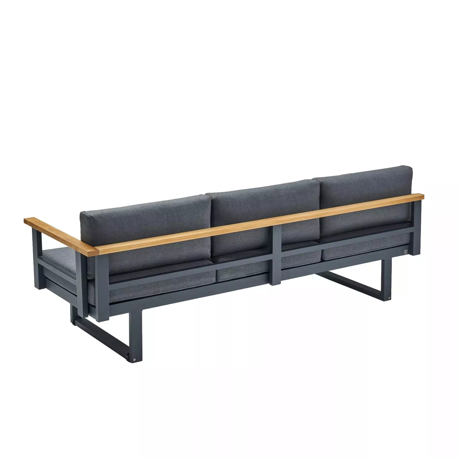 CASA DOMA Aragona Lounge-Seitenteil 3-Sitzer, Alu/Teak – Bild 3