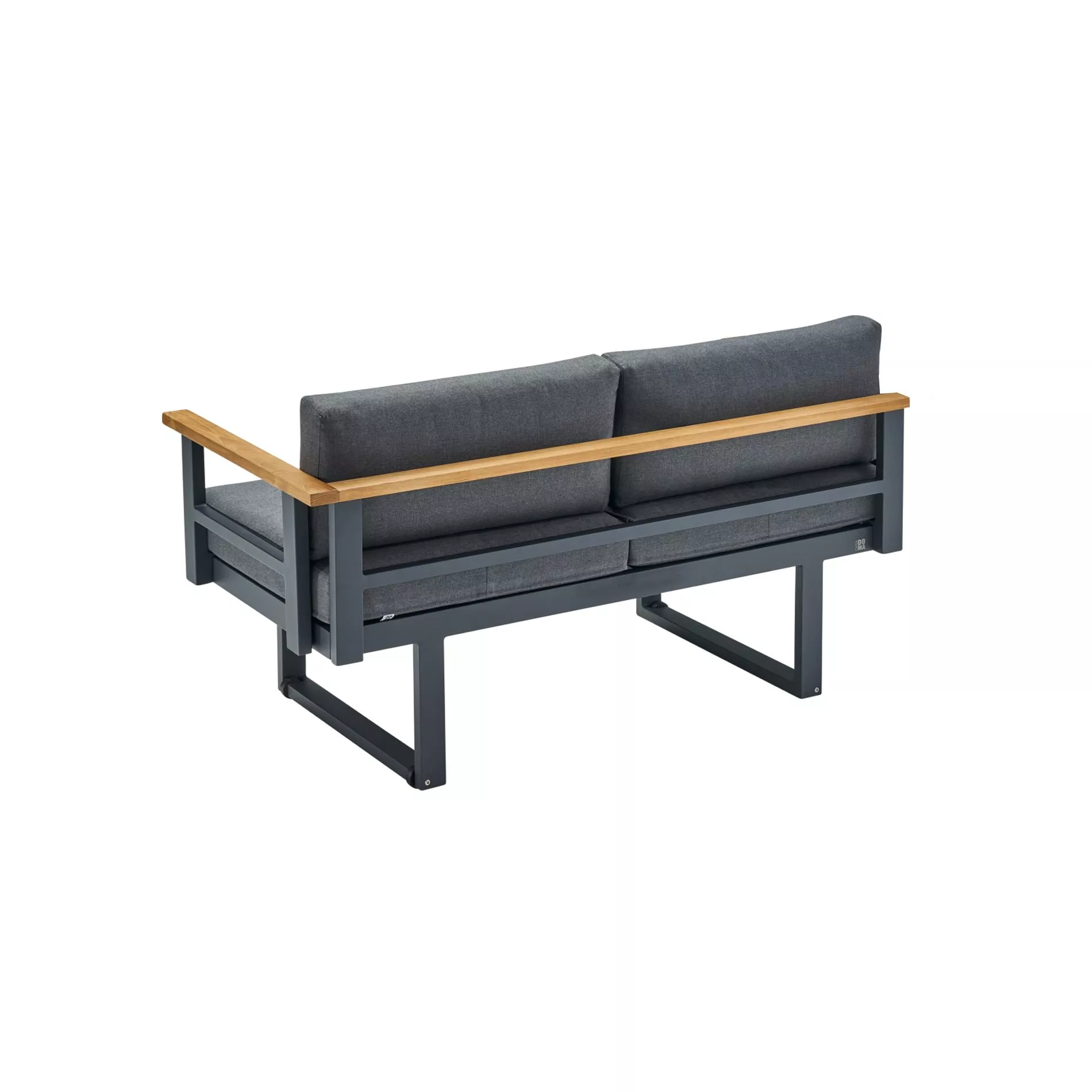 CASA DOMA Aragona DINING Lounge-Seitenteil 2-Sitzer, Alu/Teak – Bild 3