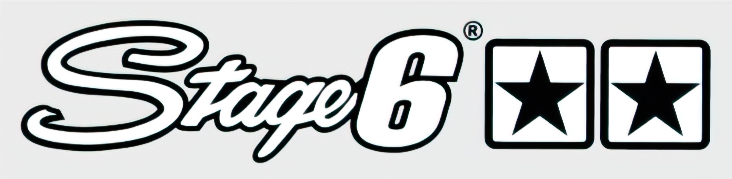 Stage6 Sticker logo 25×4.5cm white