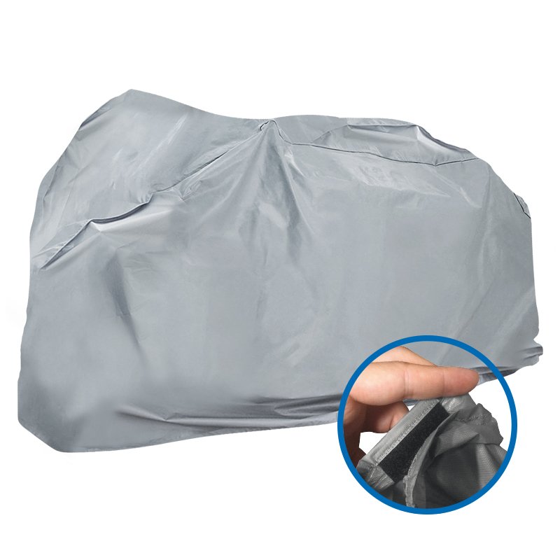 Fahrrad-Schutzhülle Abdeckung Fahrradgarage für Zweiräder wasserdicht aus PEVA in Grau für Motorräder Fahrräder Mofa Moped Roller