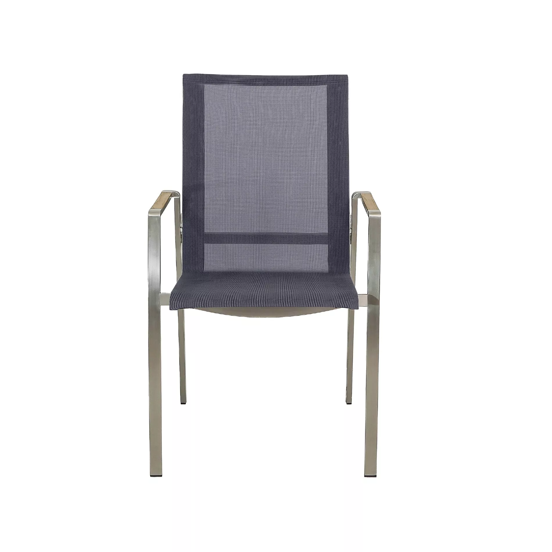 CASA DOMA Mineo/Varano Gartenmöbel-Set mit Stapelstuhl Sunproof® und Tisch Teak, 5-teilig – Bild 3
