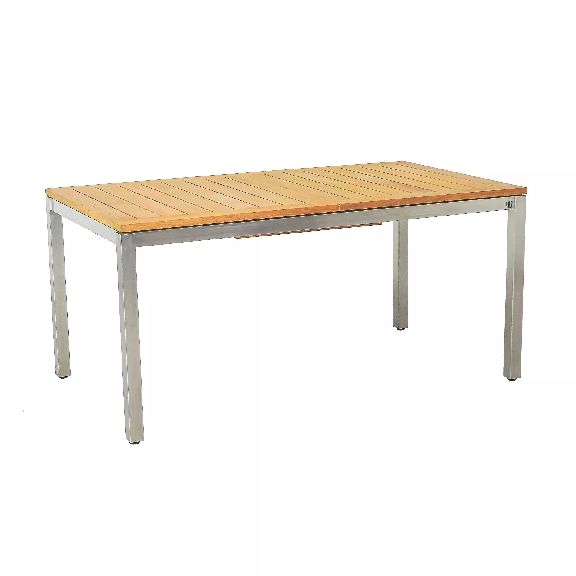 CASA DOMA Ugento Ausziehtisch, Edelstahl/Teak
