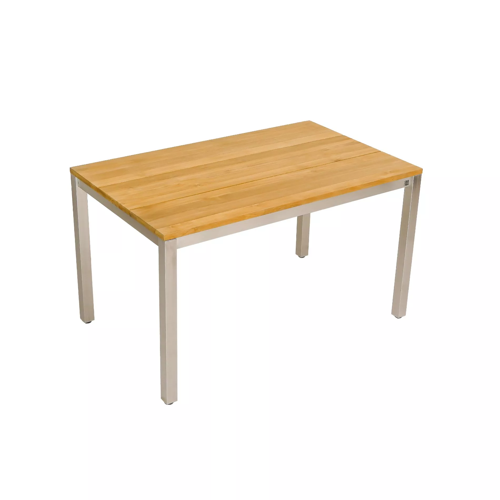 CASA DOMA Mineo/Varano Gartenmöbel-Set mit Stapelstuhl Sunproof® und Tisch Teak, 5-teilig – Bild 2